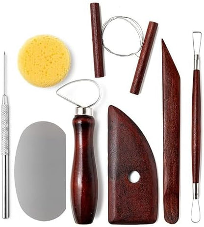 LINPHCEY 8-Piece Clay Sculpting Tools Set Perfect for Polymer Air Dry Modeling Clay Beginners & Professionals Ideal for DIY Pottery & Ceramics Tools for Clay Sculpey Sculpting & Crafting by LINPHCEY