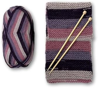The Spinning Hand Knitting Kit for Beginners Adults – Educator-Designed, Self-Striping Wool Yarn, Bamboo Needles & Video Tutorials (Fresh Figs) - Image 4