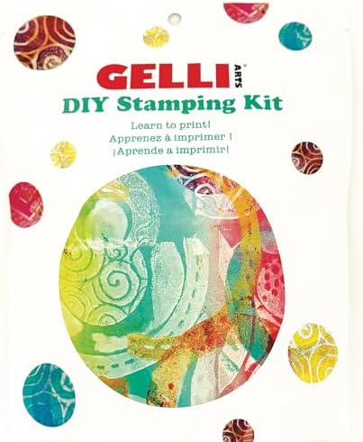 Gelli Arts 5 x 5 DIY Gel Plate Stamp Set – Gel Printing Plate and Supplies for Monoprinting and Custom Stamp Making by GelliArts