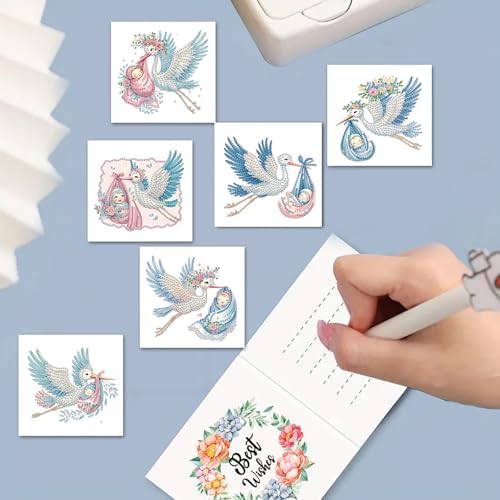 DDGYP 6 PCS Diamond Art Painting Greeting Cards with Envelopes,5.9x11.81In - Image 5