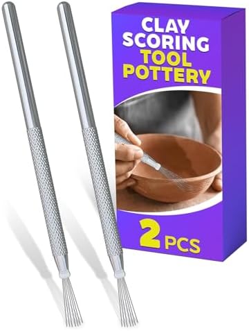 2 Pcs Pottery Scoring Tool Ceramics, 5.33 In, Stainless Steel Pottery Tools by KETAR