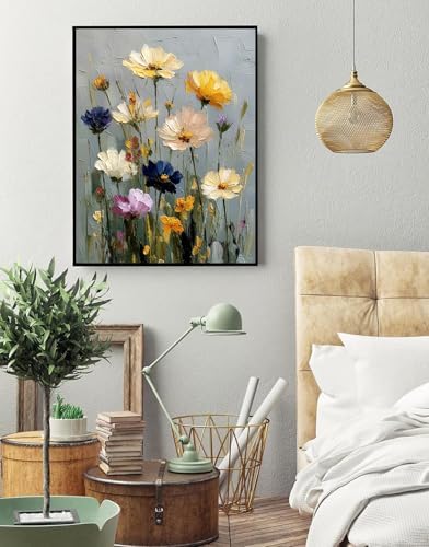 Eiazuiks Stamping Cross Stitch Kit, Daisy Counting Cross Stitch Kit for Adult Beginners, Full Line DIY Stitching Kit for Home Decor Cross Stitch Patterns 12x16 inches - Image 4