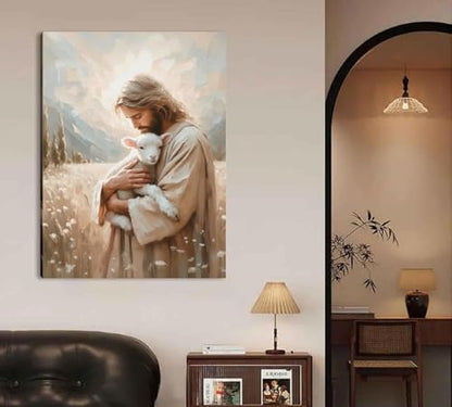 Jesus Paint by Numbers Kit for Adults Framed Canvas, Frameworkless - Image 2