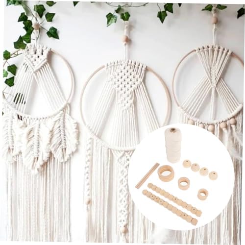 SOLUSTRE DIY Macrame Tapestry Craft Kit Macrame Cords Beads Rings for Adults Beginners Wall Hanging Projects Handmade Craft Supplies - Image 7