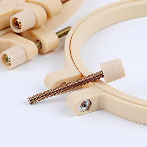 Allazone 3 Set Punch Needle Embroidery Starter Kits, DIY Craft Punch Needle Kits with Flower Pattern, Plastic Hoop, Yarn, Embroidery Handle Needle Pen and Instruction - Image 6
