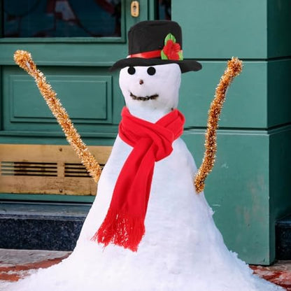FAVOMOTO 16PCS Snowman Decorating Kit, Snowman Making Kit Modeling Clay DIY Build a Snow Man Crafts for Christmas Winter Holiday Party Decoration - Image 4