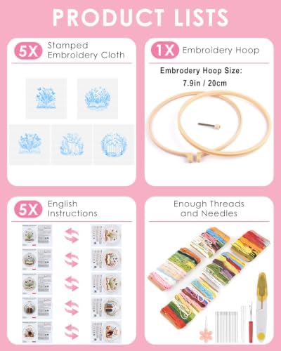 TINDTOP Embroidery Kit for Adult, Embroidery DIY Starter Kit - Image 2