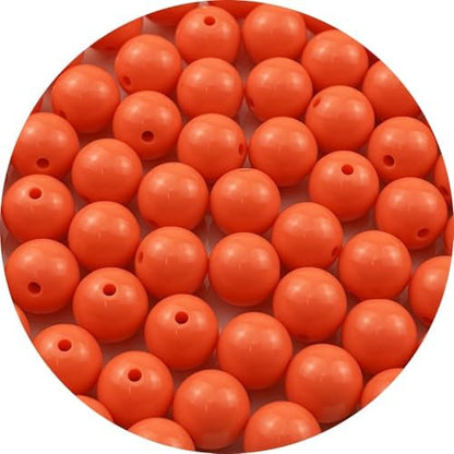 60pcs Acrylic Round Beads for Crafts 14mm Resin Candy Color Spacer Beads with Hole for Jewelry Making Sewing Crafts Decoration Necklaces Bracelets Earrings Supplies(Orange) by Unknown