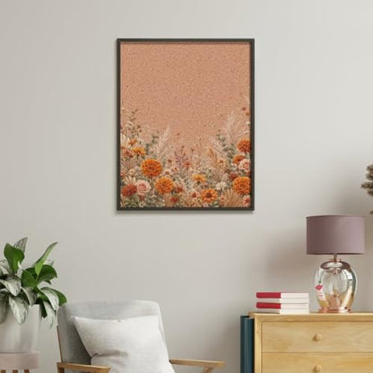 Bozfoxa Paint by Numbers Kit for Adults Beginner Orange Floral Edge - Image 5