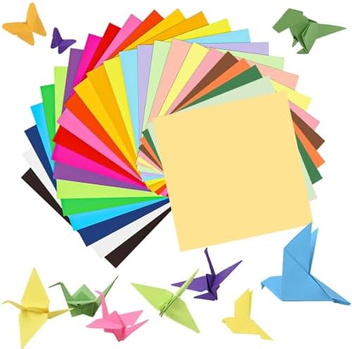 300 Sheets Origami Paper 25 Color Double Sided Origami Paper 6x6 by SiluFlorid