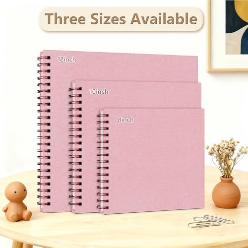 Popotop 12x12 Inch Scrapbook Photo Album, 60 Page Decorative Kraft Paper Book for 4x6 5x7 6x8 Pictures, DIY Memory Photo Albums as Gifts for Wedding Baby Christmas School Family - Image 5