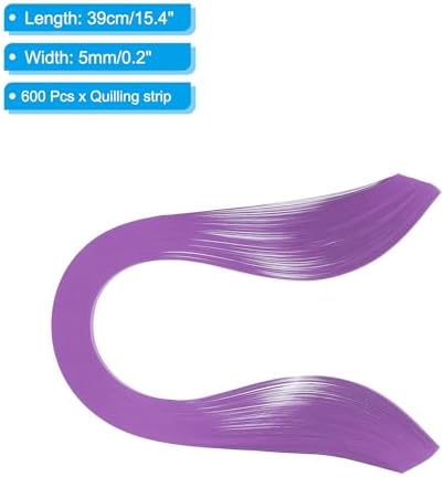 PATIKIL Quilling Strips Paper 600pcs 5mm 39cm Origami Paper Quilling Kits for Art DIY Craft Christmas, Violet Purple - Image 2