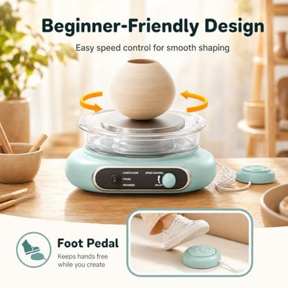Alldeer Mini Pottery Wheel for Kids Teens Beginners Starters - Image 4