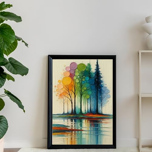 DOTSTART Paint by Numbers Kit for Adults,Rainbow Trees Paint by Number Kits - Image 4