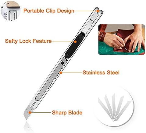 27PCS Craft Weeding Tools for Vinyl Kit,Utility Knife Set with 12Inch Paper Cutter Trimmer for Scrapbooking,Silhouettes,Cameos,DIY Art Crafting,Cutting,Splicing,Cardstock - Image 5