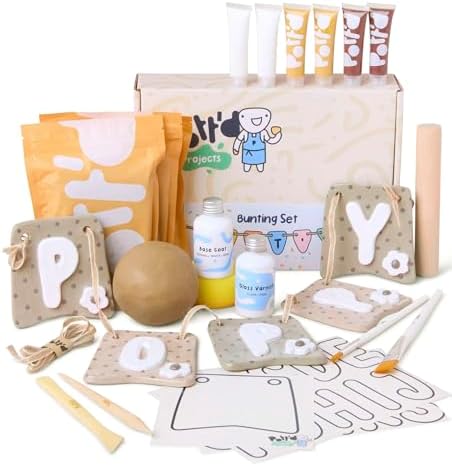 Pott'd Mini Pottery Kits | Air Dry Clay Pottery Kit for Adults | Includes Paints, Brushes, and Potters Tools | Free Online Step-by-Step Tutorial | Perfect for Beginners | Bring The Studio to Your Home by Pottd
