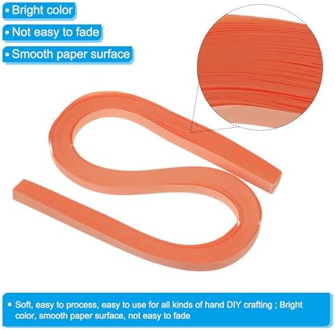 PATIKIL 120pcs Quilling Strips Paper 3/8"(10mm) 54cm Origami Paper Quilling Strip for Art DIY Hand Craft Christmas, Orange Red - Image 3