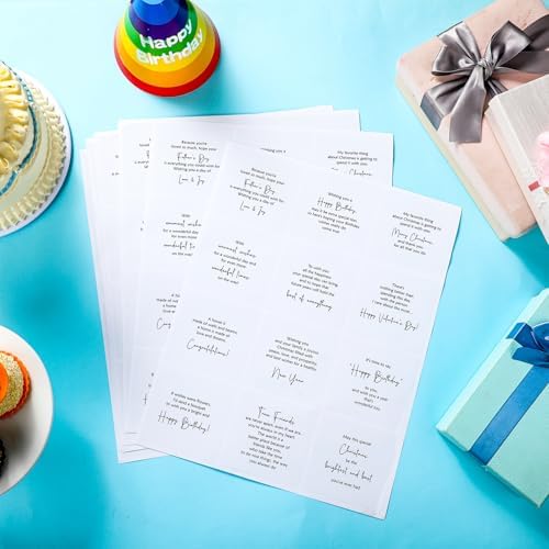 Watersay 240 Pcs Holiday Card Making Stickers, Sentiments for Card Making - Image 4