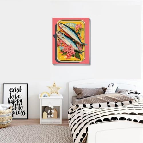 VIGEGU Sardine Paint by Numbers Kit for Adults Beginner with Framed - Image 6