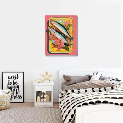 VIGEGU Sardine Paint by Numbers Kit for Adults Beginner with Framed - Image 6