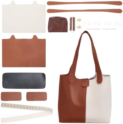 WADORN DIY PU Leather Purse Making Kit, Shoulder Bag Making Set, Camel by WADORN