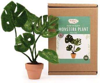 Wizardi Beginner Needle Felting Kit for Adults - Monstera. Floral Felting Kit 15cm High. Felting Tools. Wool Felting Supplies. Felt Crafts. Wool Felt. The Makerss - Image 3