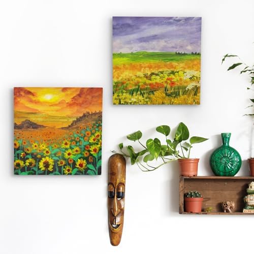 Falling in Art 4 Pack 14x14’’ Unfinished Birch Wood Panels Kit for Painting - Image 7