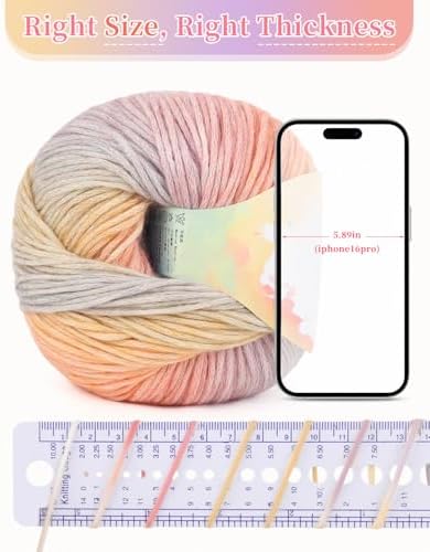 Coopay Yarn for Crocheting & Knitting, Gradient Cake Yarns (Color Dream) - Image 5