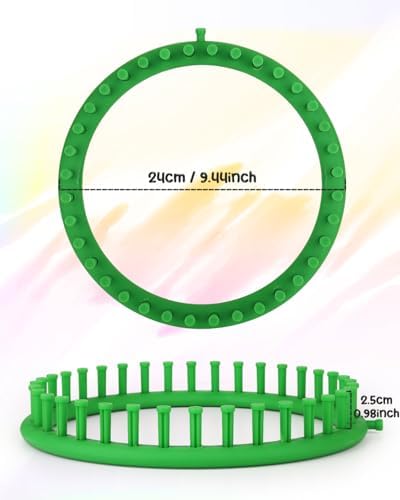 Aeelike 2 PCS Round Knitting Loom for Hat Socks DIY Crafts, 9.4inch - Image 3