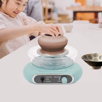 Pottery Wheel Kit for Adults and Kit,with Foot Pedal, Low Noise Pottery Wheel for Kids with 28 Pottery Shaping Tools, 8.66x8.27x3.94 Inches Pottery Clay, Adjustable Speed 0-200 RPM,for Home DIY - Image 2