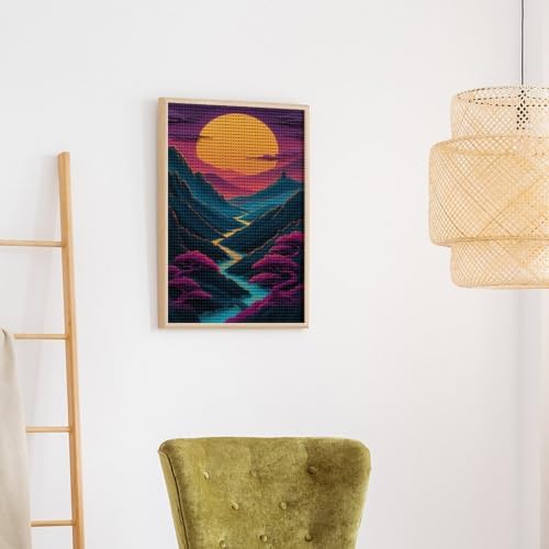 Reccmeny Luxury Papercraft Mountains DIY Gem Art Painting Kit - Image 6
