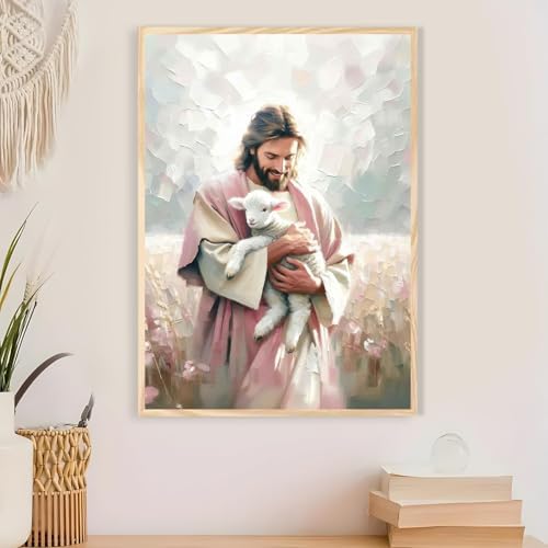 Jesus Paint by Numbers Kit for Adults Framed Canvas 12X16 in, Frameworkless - Image 4