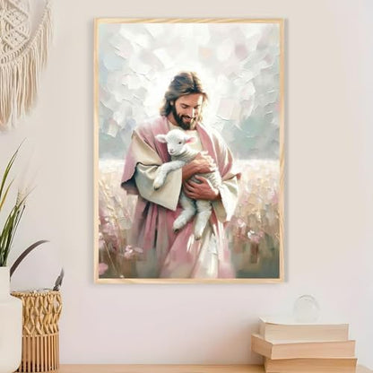 Jesus Paint by Numbers Kit for Adults Framed Canvas 12X16 in, Frameworkless - Image 4