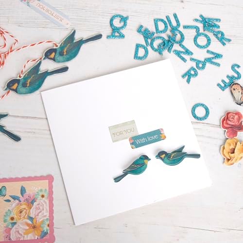 Bee & Bumble Cardmaking Craft Making Supplies Box Bluebirds & Roses, Die-Cut, Notelets, Stamps, Decoupage, Stickers, A6 Cards & Envelopes, Scrapbooking, Personalised Cards Birthday, Wedding, Christmas - Image 6