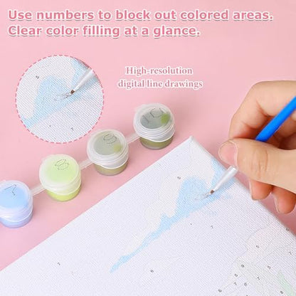 Paint by Numbers Kit for Adults Beginner, Wing Paint by Numbers 10x10 Inch - Image 4