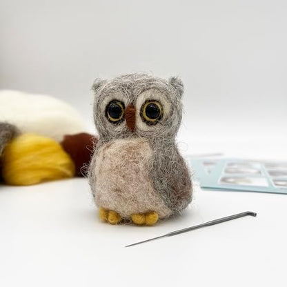 Bergin & Bath Needle Felting Kit, Owl. Make a Sweet Little owl with This Planet Friendly Craft kit for Adults and Teens. - Image 6