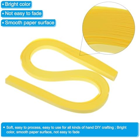PATIKIL 120pcs Quilling Strips Paper 3/8"(10mm) 54cm Origami Paper Quilling Strip for Art DIY Hand Craft Christmas, Light Yellow - Image 3