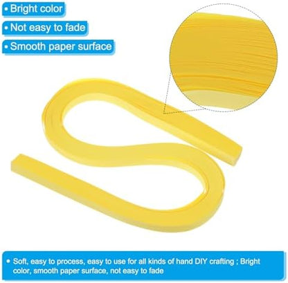 PATIKIL 120pcs Quilling Strips Paper 3/8"(10mm) 54cm Origami Paper Quilling Strip for Art DIY Hand Craft Christmas, Light Yellow - Image 3