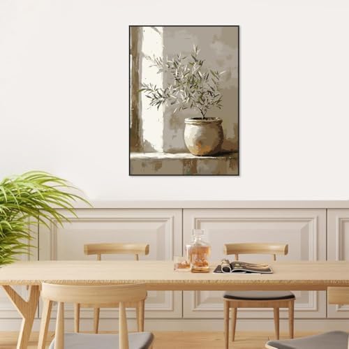 YOLENIX Olive Tree Paint by Numbers Kit for Adults Beginner (Without Frame) - Image 3