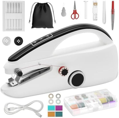 Handheld Sewing Machine Heavy Duty & Portable, 2-Speed Mini Sewing Machine with Sewing Kit & Storage Bag for Beginners, Adults, DIY, Home, Travel, Quick Clothing Repairs by BEARFIRE