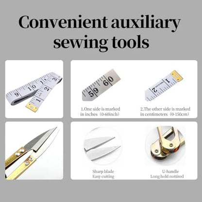 Obear 43-Piece Sewing Kit for Adults and Beginners,Big Eye Stainless Steel Sewing Needles Kit for Hand Sewing with Needle Threader and Seam Ripper - Image 5