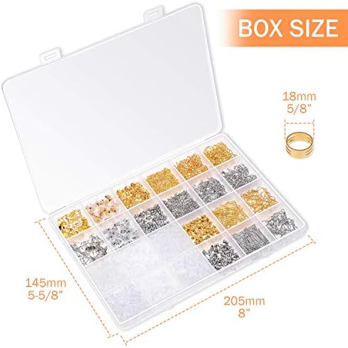 Anezus Earring Making Kit with Earring Hooks Findings, Earring Backs Posts, Jump Rings for Jewelry Making Supplies, 2320Pcs - Image 5