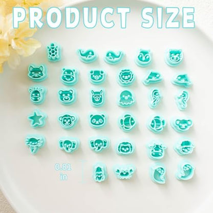 Tainsky Animal Clay Cutters for Polymer Clay Jewelry, 33 Shapes Earring Studs Cutters for Polymer Clay Making - Image 6