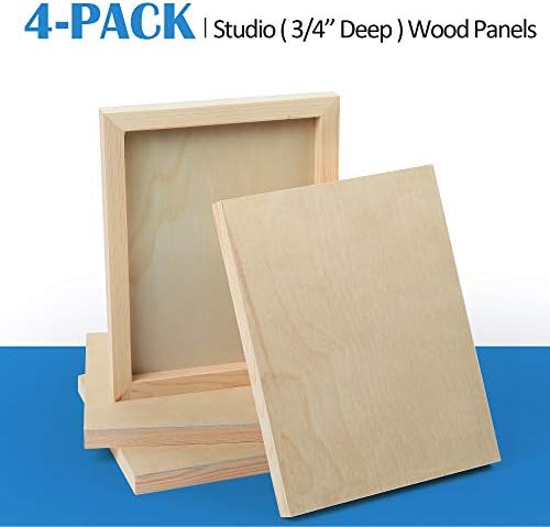 Falling in Art 4 Pack 8x10’’ Unfinished Birch Wood Panels Kit for Painting - Image 6