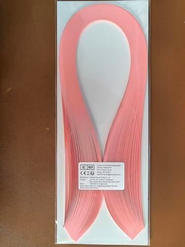 Pestal Pink Tone Quilling Paper Strips 10mm Quilling Strips for Crafts Single Color Origami Paper Strips 0.4inch 120pcs Length 21inch Paper Filigree Strips (Peach Pink No.16) - Image 5