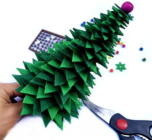 Inf-way Felt Christmas Tree DIY Craft Kit, Handmade Mini Christmas Tree Decoration Set Festive DIY Craft Supplies with Felt Sheets & Ornaments for Holiday Decor(3pack) - Image 5