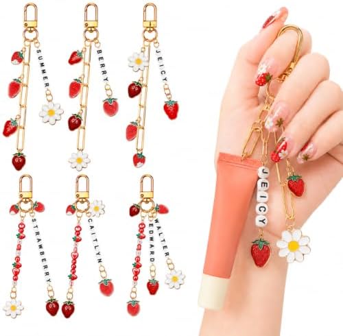 CraftyDream 558 Pcs Strawberry Charm Keychain Making Kit Christmas DIY Gift by CraftyDream