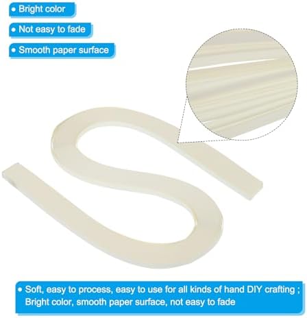 PATIKIL 240pcs Quilling Strips Paper 3/16"(5mm) 21"(54cm) Origami Paper Quilling Strip for Art DIY Hand Craft Christmas, Beige - Image 3