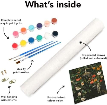 VIGEGU Flowers Paint by Numbers Kit for Adults Beginner,Easy Adult Paint by Number Kits on Canvas DIY Painting for Beginners Art by Numbers for Home Wall Decor 16x20 Inch - Image 6