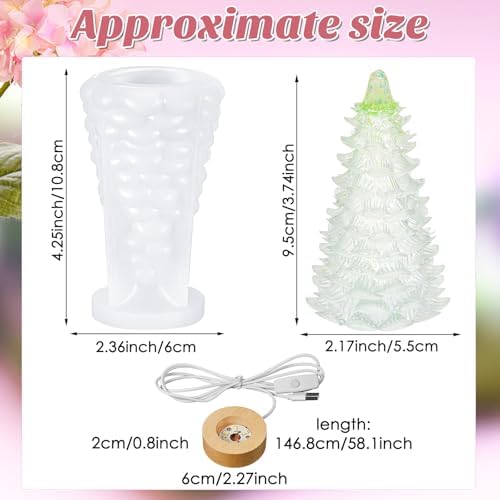 Honoson Light Resin Mold Set, USB Base, 2.6 x 4.3 Inches - Image 2